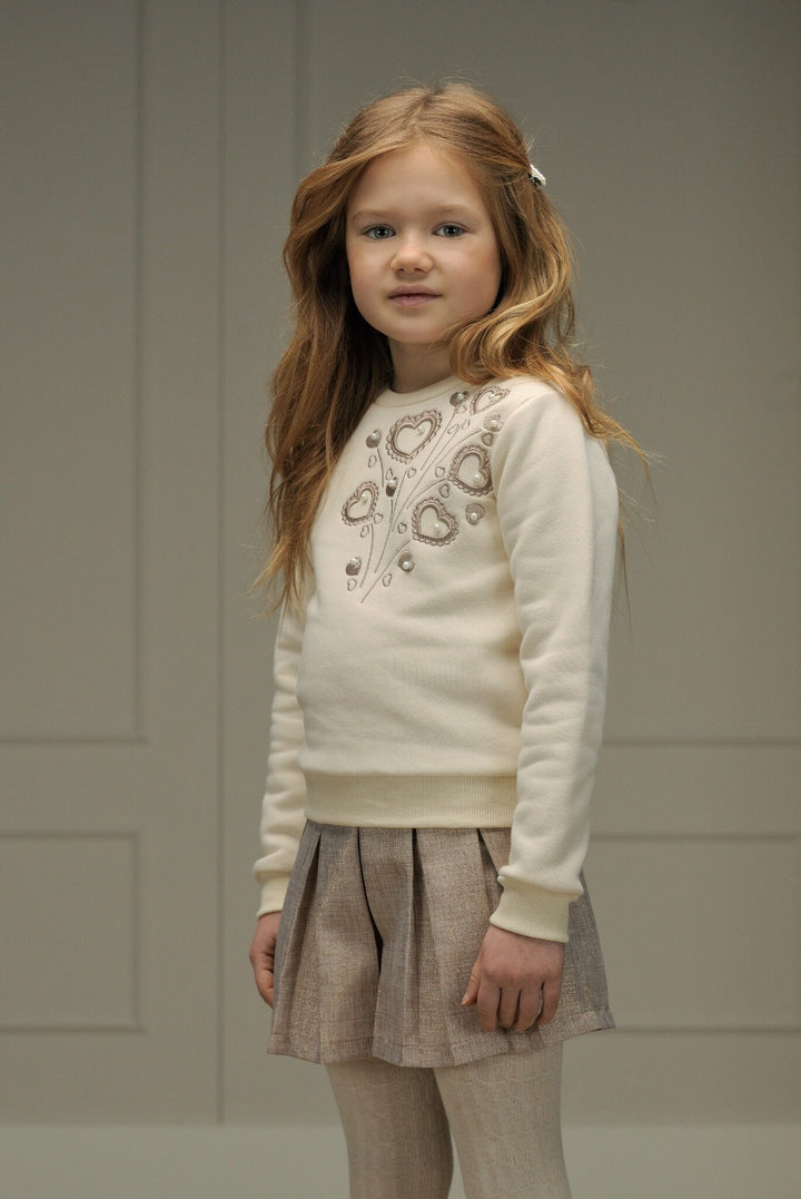 Kids trui ODETTE embroidered Dreamy Creamy