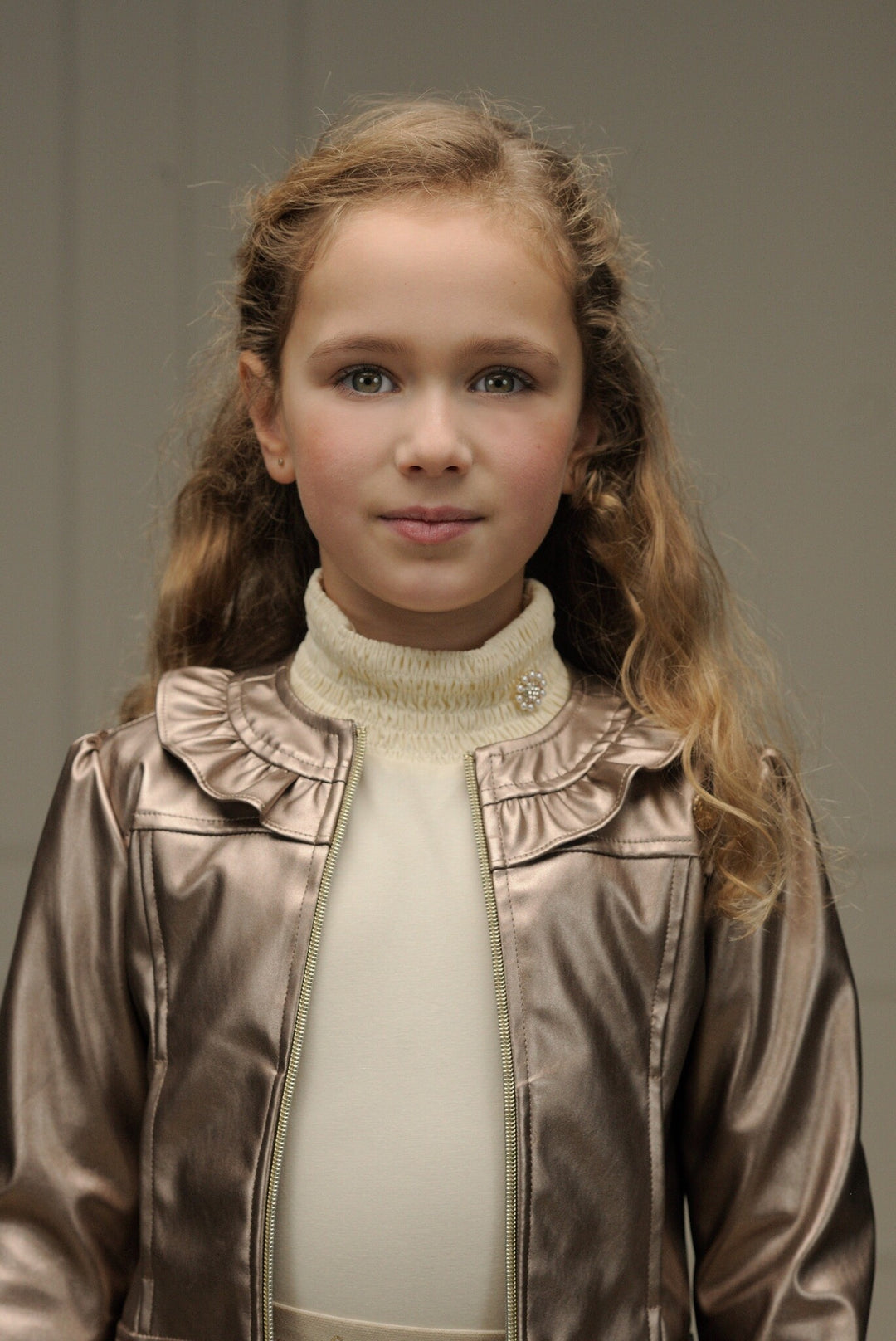 Kids longsleeve NOUCHKA smocked collar Dreamy Creamy