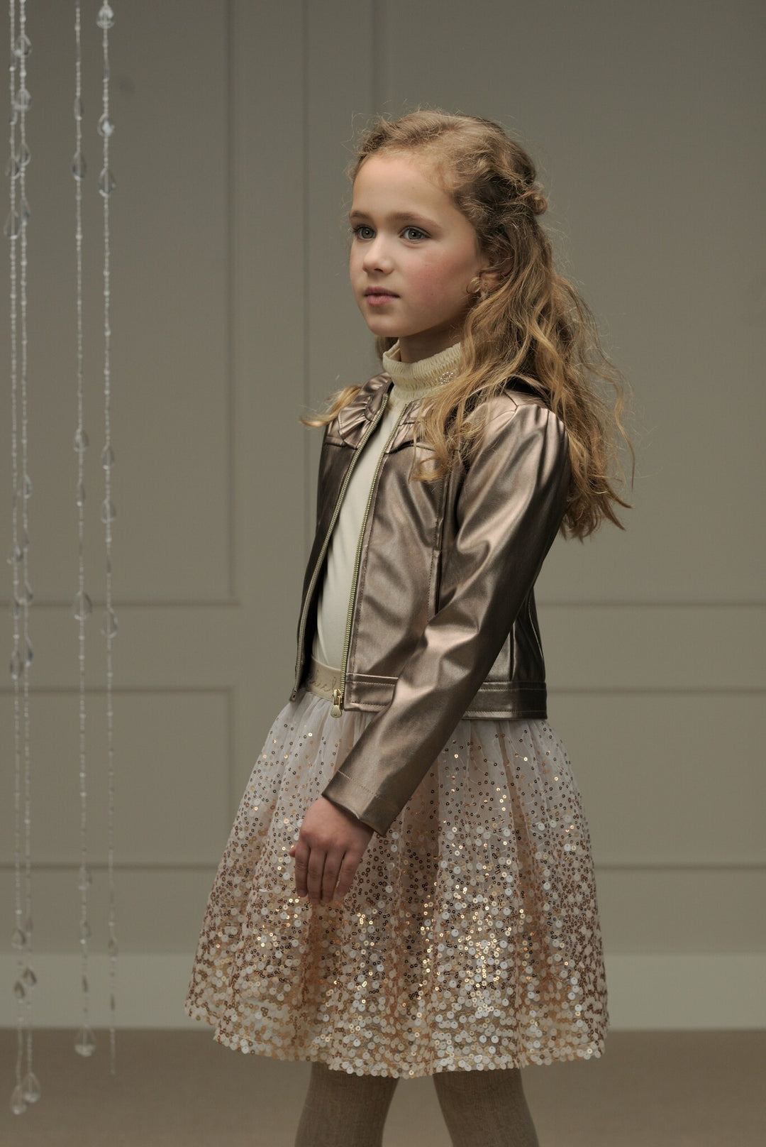 Kids rok TEDDY sequin Cute Cortado