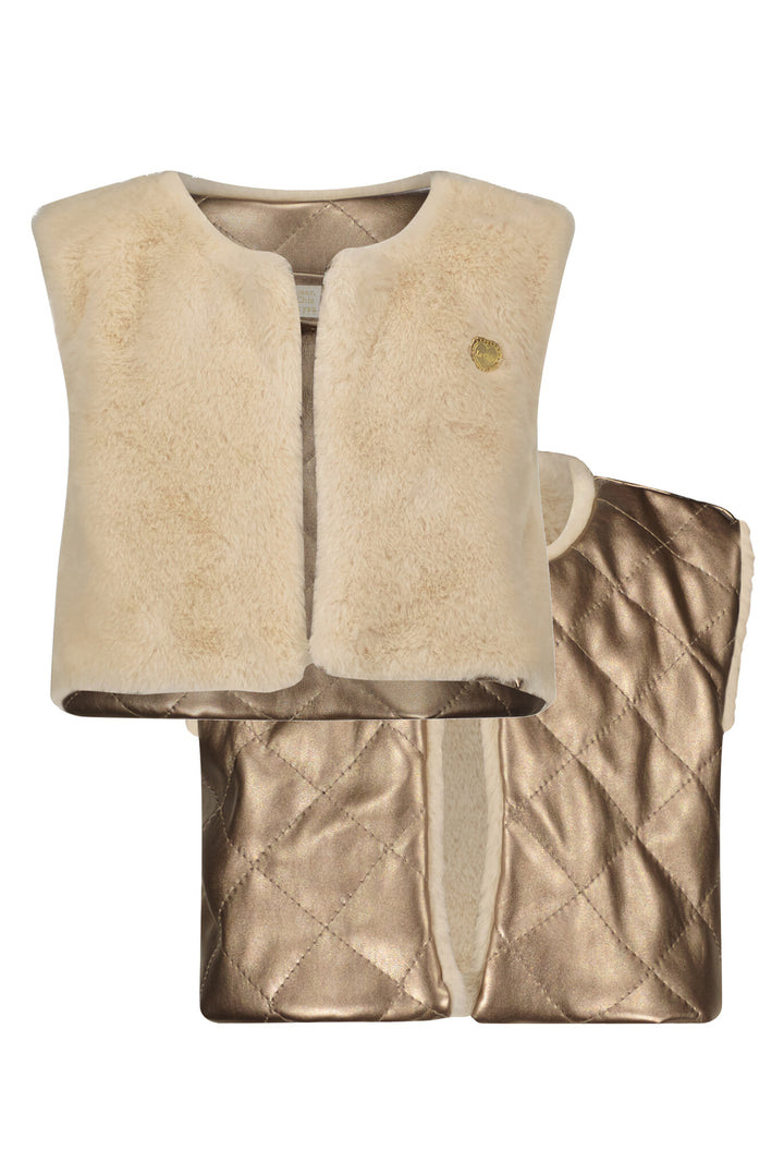 Baby gilet EMOBLA reversible Pearled Ivory