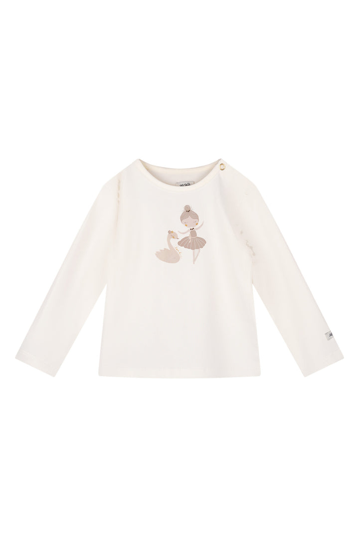 Newborn longsleeve NORY swan - girl Dreamy Creamy