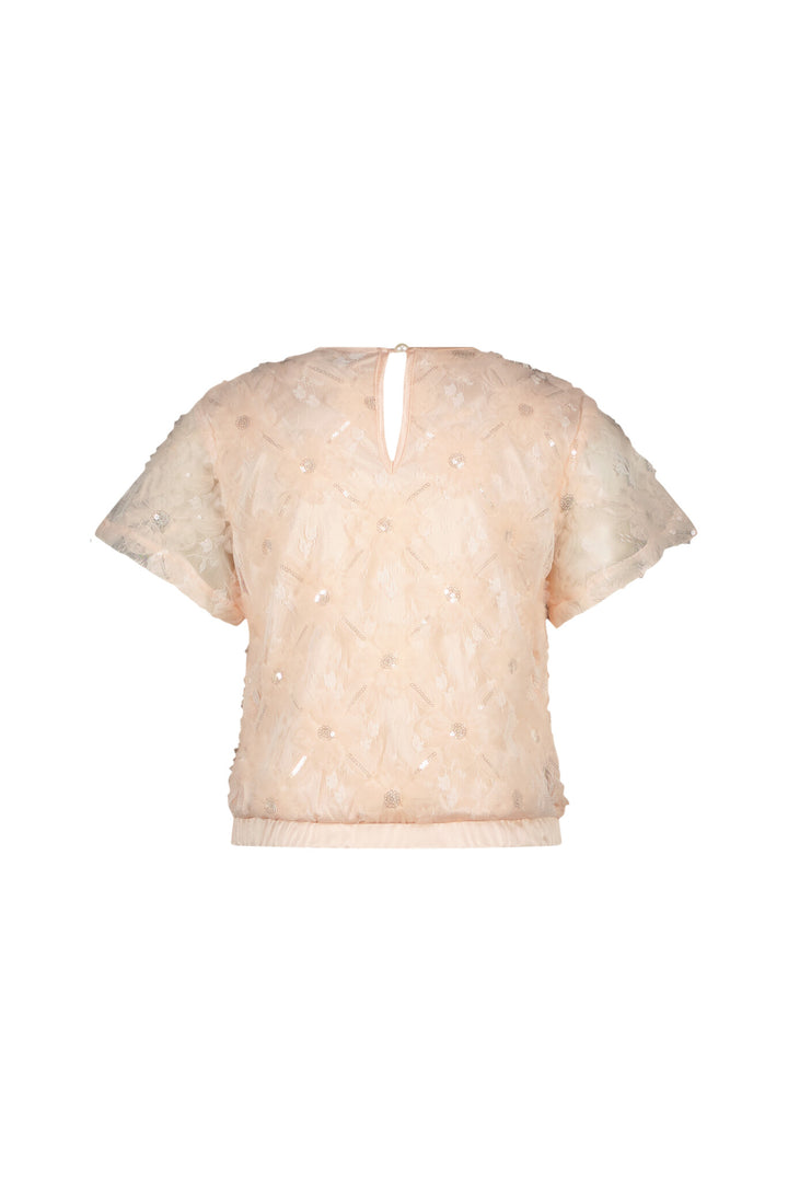 Kinderbluse EARLYNE Blume - Netzoberteil Pinky Promise