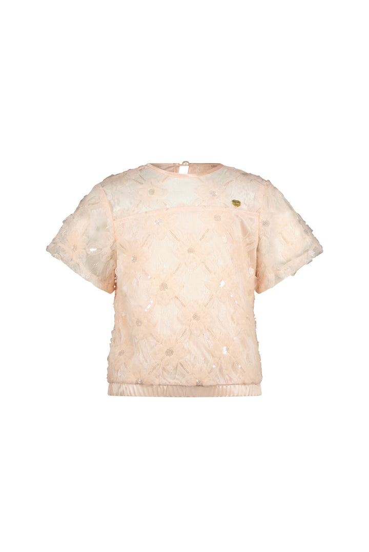 Kinderbluse EARLYNE Blume - Netzoberteil Pinky Promise