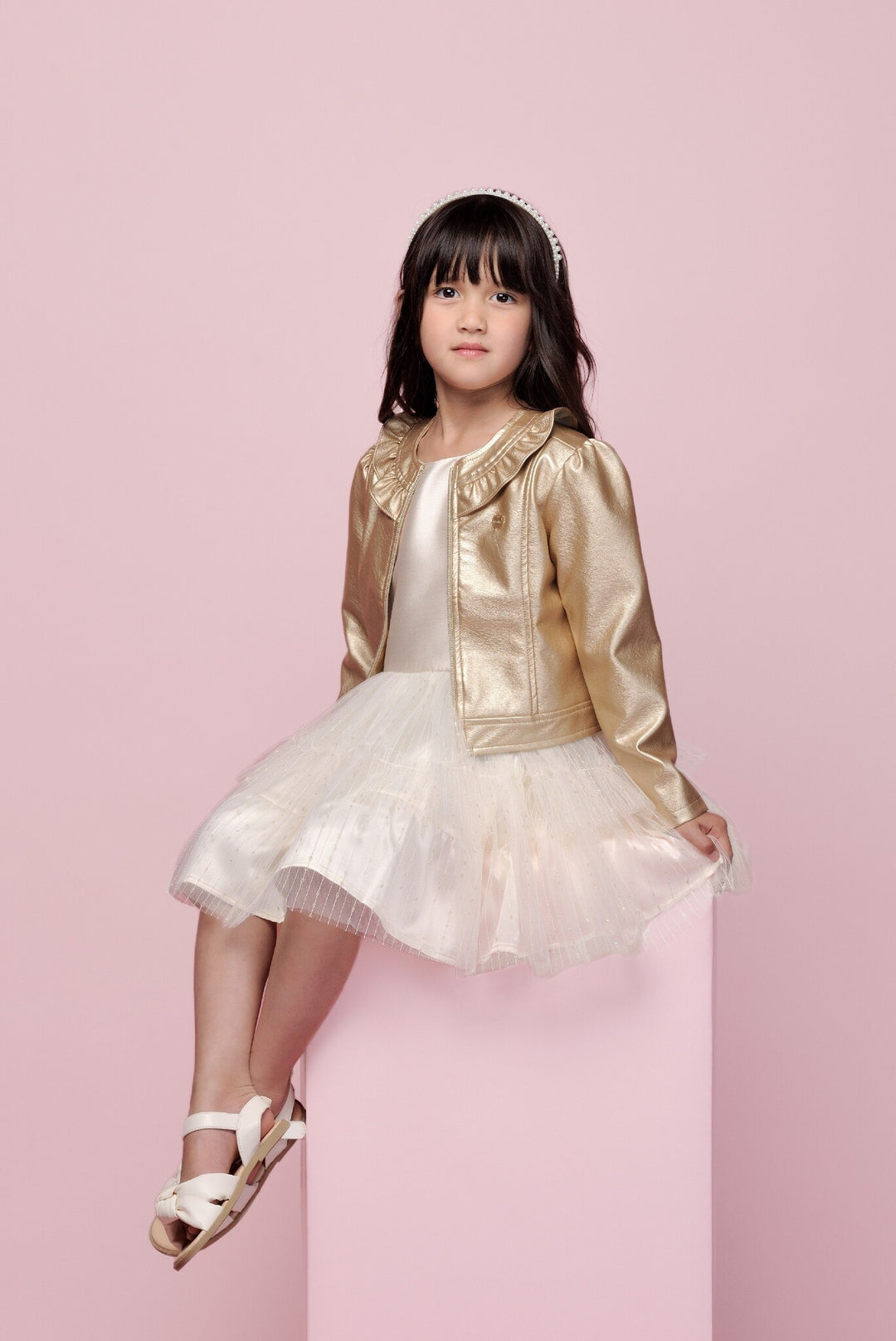 Kids jasje ARLETTE fake leather jacket Gold Rush
