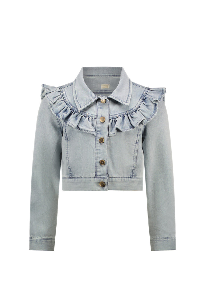 Kids jasje ALYSUM ruffle denim jacket Classic Light Denim