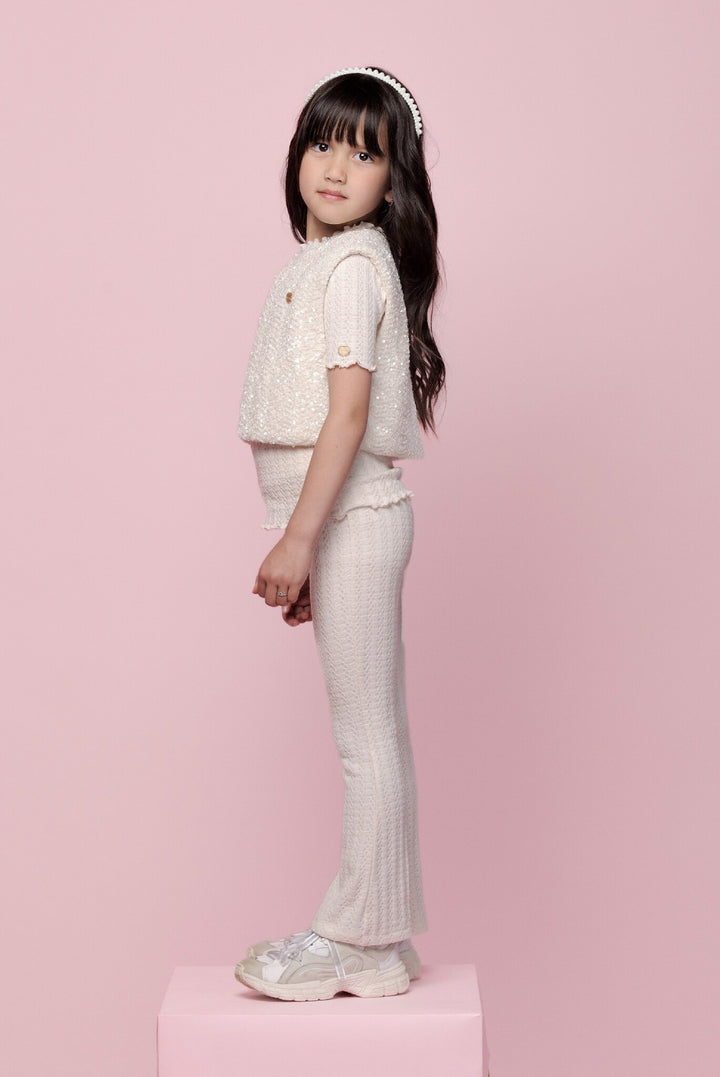 Kids T - shirt NELIFE spring knit basic top Dreamy Creamy