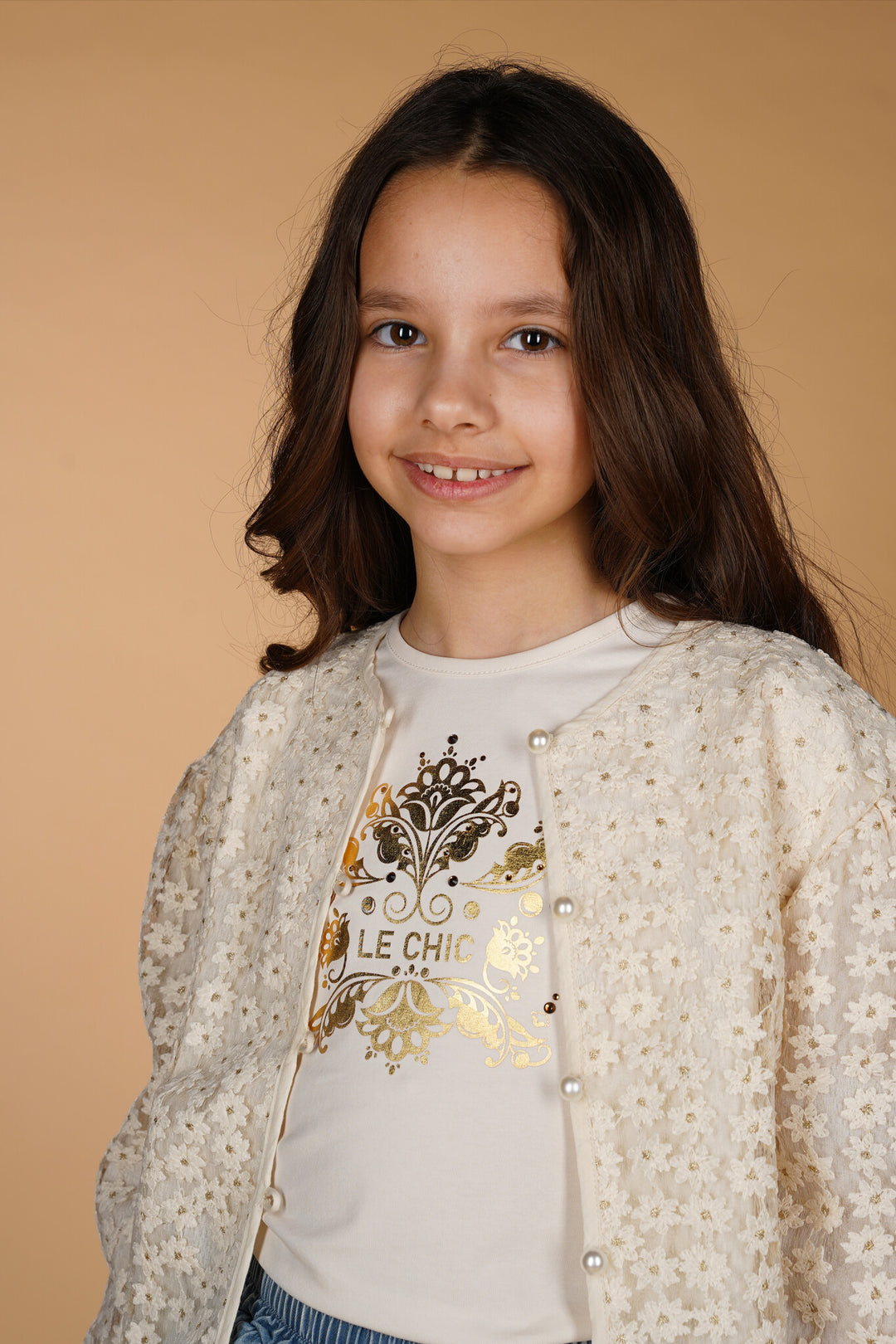 Kids T - shirt NOMMY golden shield T - shirt Dreamy Creamy