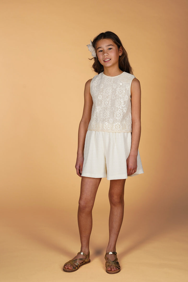 Kids broek DWASA summer crochet shorts Dreamy Creamy
