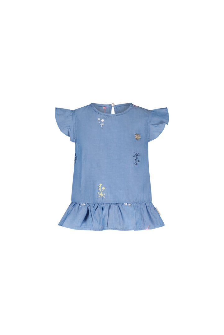 Baby jasje ELINY embro denim top Charming Chambray