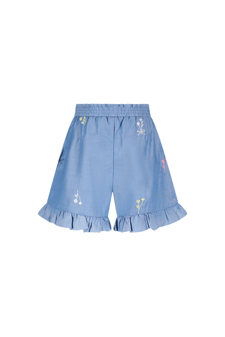 Baby broek DANSANY embro denim shorts Charming Chambray