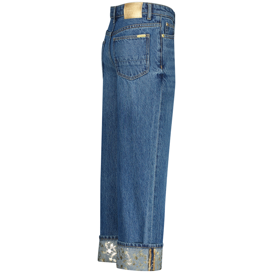 Spijkerbroek Cato Folded Blue Vintage Wide leg