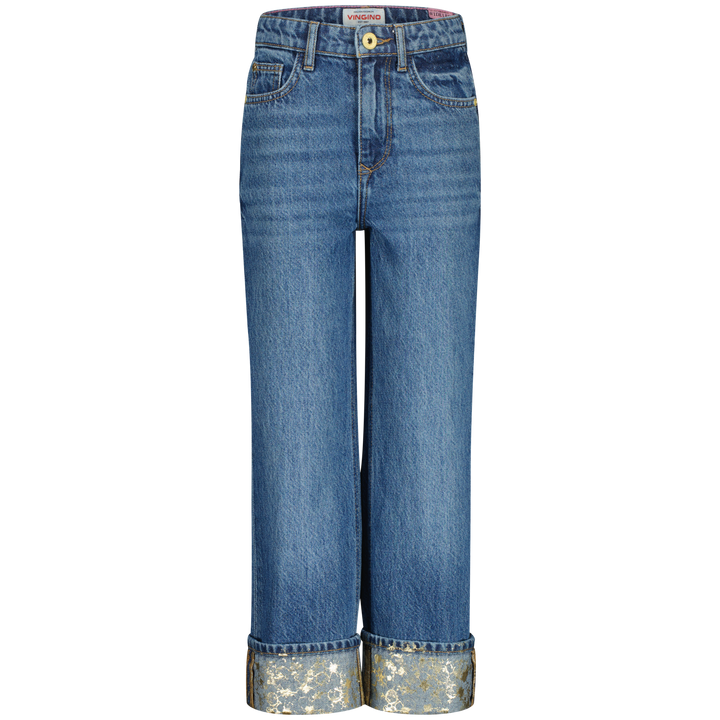 Spijkerbroek Cato Folded Blue Vintage Wide leg