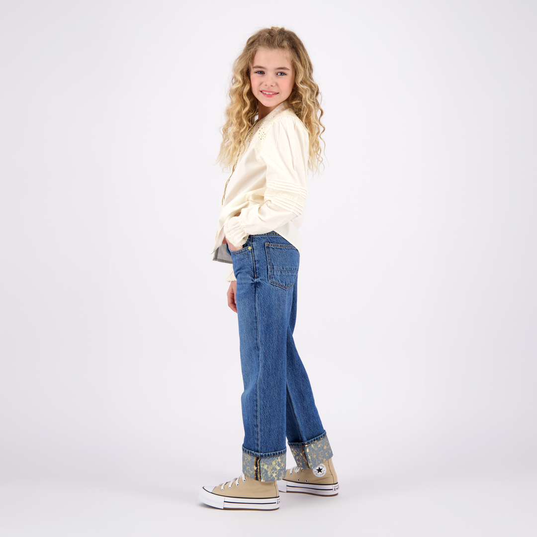 Spijkerbroek Cato Folded Blue Vintage Wide leg