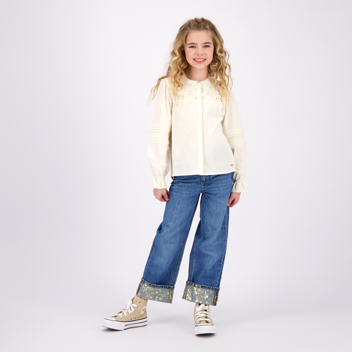 Spijkerbroek Cato Folded Blue Vintage Wide leg