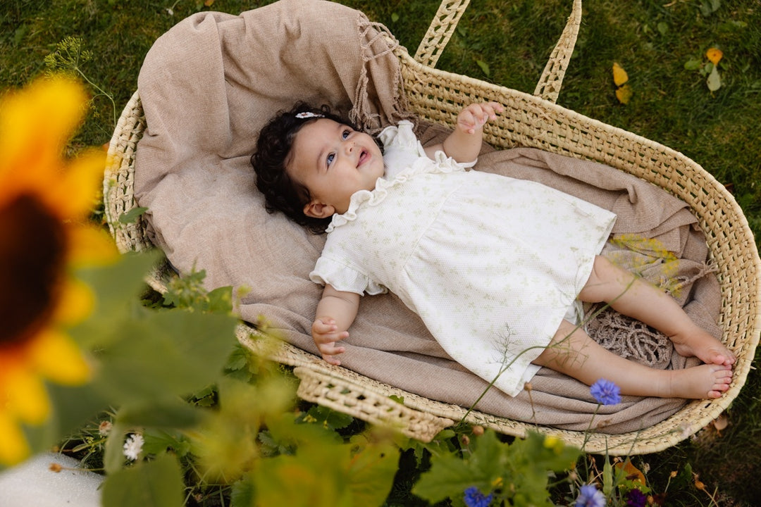 Kleid DALOUQNBS24 grünes Blumenmuster