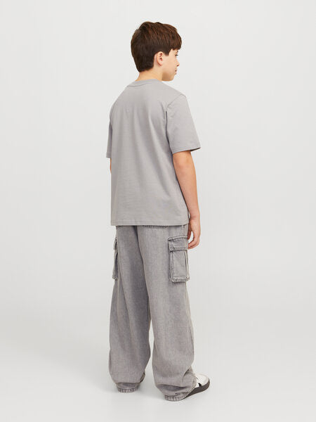 Kids T - shirt STAR Ultimate Grey White Relaxed Fit