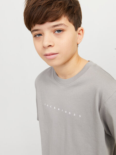 Kids T - shirt STAR Ultimate Grey White Relaxed Fit