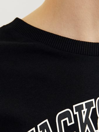 Mini longsleeve CALEB VARSITY Black LOOSE Loose Fit