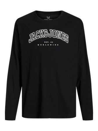 Mini longsleeve CALEB VARSITY Black LOOSE Loose Fit