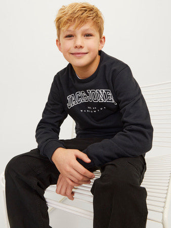 Mini trui CALEB VARSITY Black LOOSE Relaxed Fit