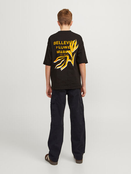 Kids broek cargo KANE Black Relaxed Fit