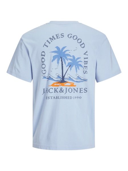 Kinder T-Shirt SOMMER VIBES Chambray Blau Lockerer Schnitt