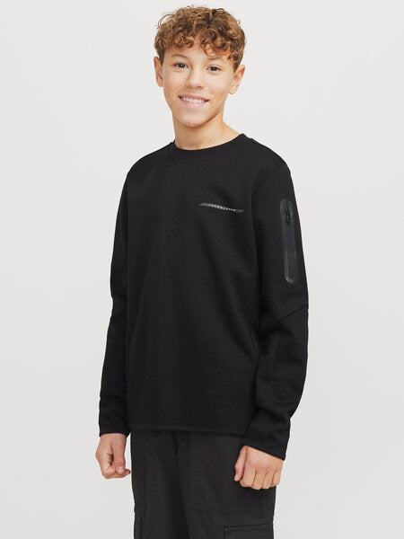 Kinderpullover FUSION Schwarz_Regular Fit