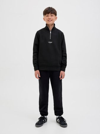 Kids trui SOHO SWEAT QUARTER ZIP Black Relaxed Fit