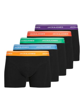 Kids boxer DAWSON 5 PACK Black Black - Black - Black - Black
