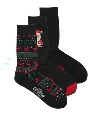 Kinder Socken XMAS RENTIER GESCHENKBOX Schwarz Schwarz - Schwarz