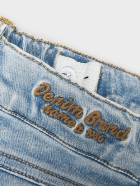 Kinder Shorts THEO Hellblau Gebleichtes Denim Xslim Fit