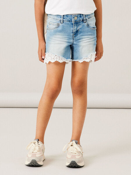 Kinder-Shorts SALLI Medium Blue Denim Slim Fit
