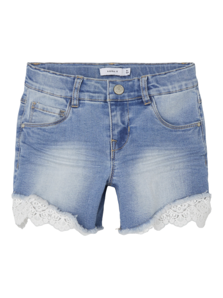 Kids short SALLI Medium Blue Denim Slim Fit
