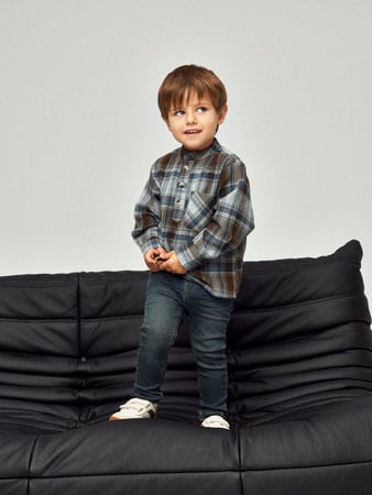 Mini spijkerbroek THEO THAYER Turquoise Xslim Fit