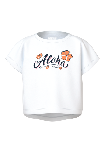 Kinder T-Shirt VILMA Bright White Aloha Loose Fit