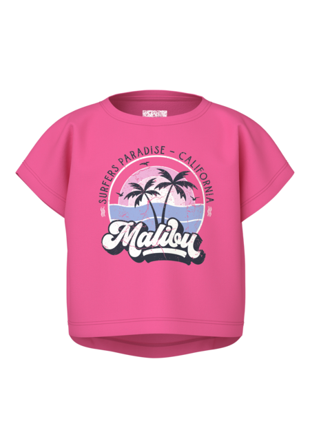 Kinder T-Shirt VILMA Carmine Rose Malibu Loose Fit