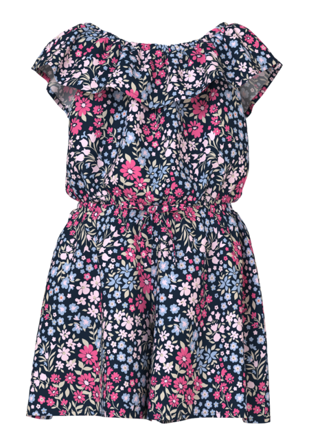 Mini jumpsuit VINAYA Carmine Rose CUTE FLOWERS