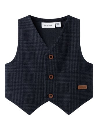 Baby vest ROBINO Navy Blazer Check Regular Fit