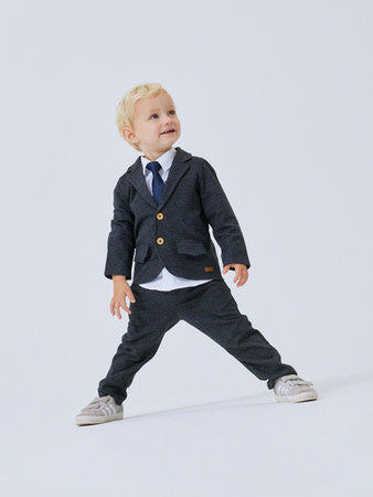 Mini broek ROBINO Dark Grey Melange Regular Fit