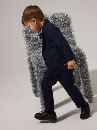 Mini broek ROBINO Navy Blazer CHECK Regular Fit