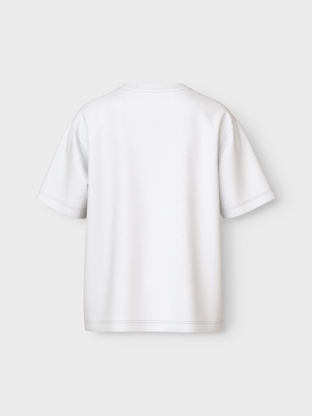 Kids T - shirt VAGNO Bright White Palms Loose Fit