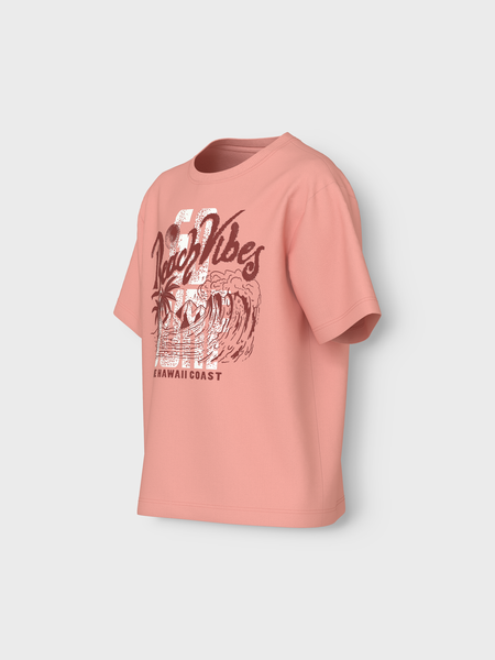 Kinder T-Shirt VAGNO Pfirsich Perle Strandstimmung Lockerer Schnitt