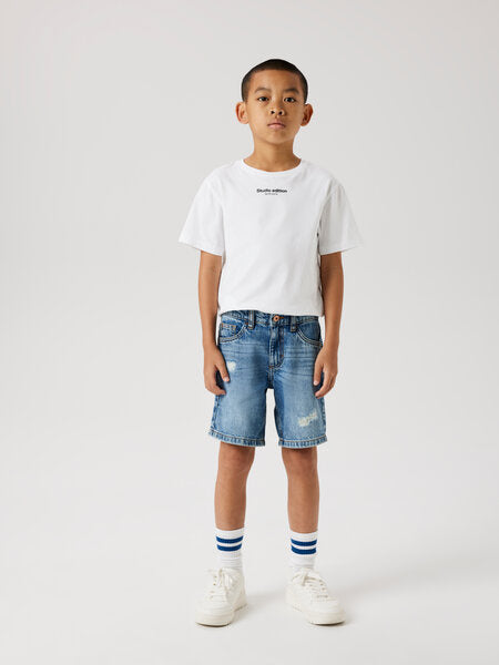 Kinder Shorts SILAS Medium Blue Denim Detail Slim Fit