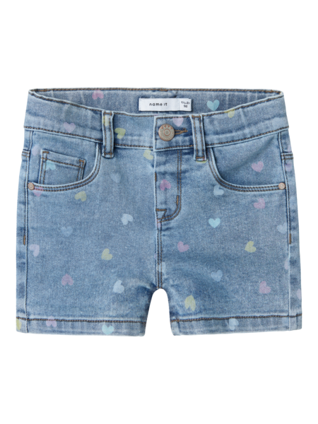 Mini-Shorts SALLI Medium Blue Denim HERZEN Slim Fit