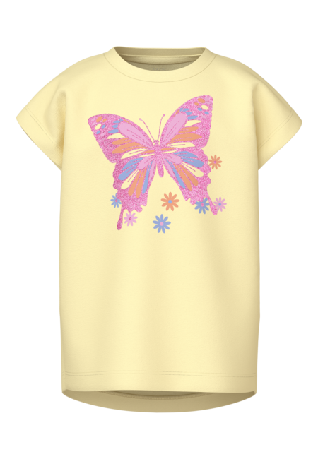 Mini T - shirt VIOLET Pastel Yellow Butterfly Regular Fit