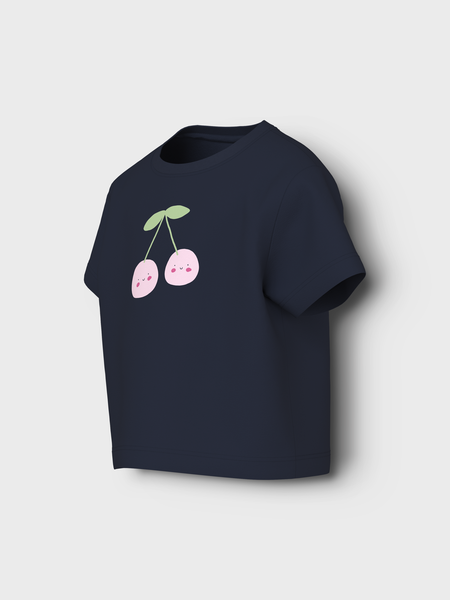 Mini T - shirt VILINSE Navy Blazer Cherry Loose Fit