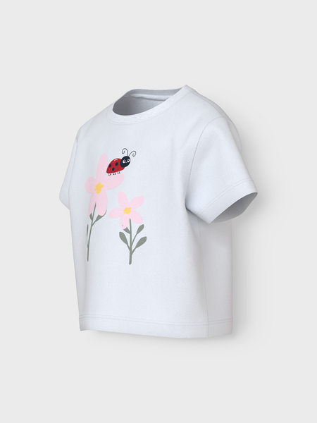 Mini T - shirt VILINSE Bright White Ladybug Loose Fit