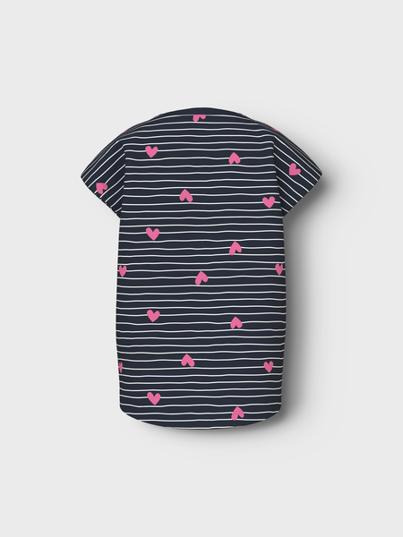 Mini T - shirt VIGGA Dark Sapphire Hearts Regular Fit