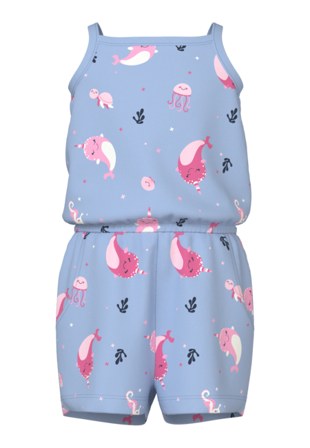 Mini jumpsuit VIGGA Chambray Blue Whales
