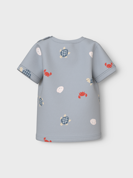 Baby T - shirt VROELS Pearl Blue Sea animals Regular Fit